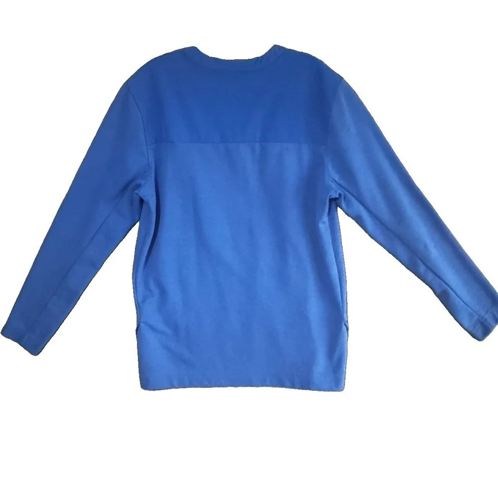 Nike Men's Dri-FIT Long Sleeve Player UV Quarter Zip Football Top Blue Medium